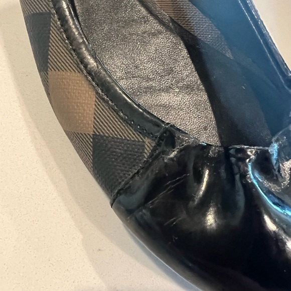 Burberry Nova Plaid Print Ballet Flats - Picture 7 of 9
